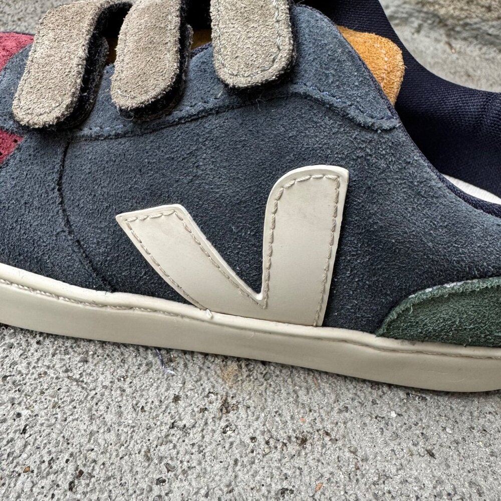 VEJA Multicolor V-10 Nautico Sneakers Boys 3 34 Colorblock Suede Shoes Sneaker - Picture 5 of 11